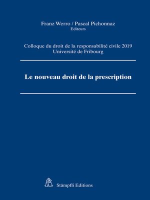 cover image of Le nouveau droit de la prescription